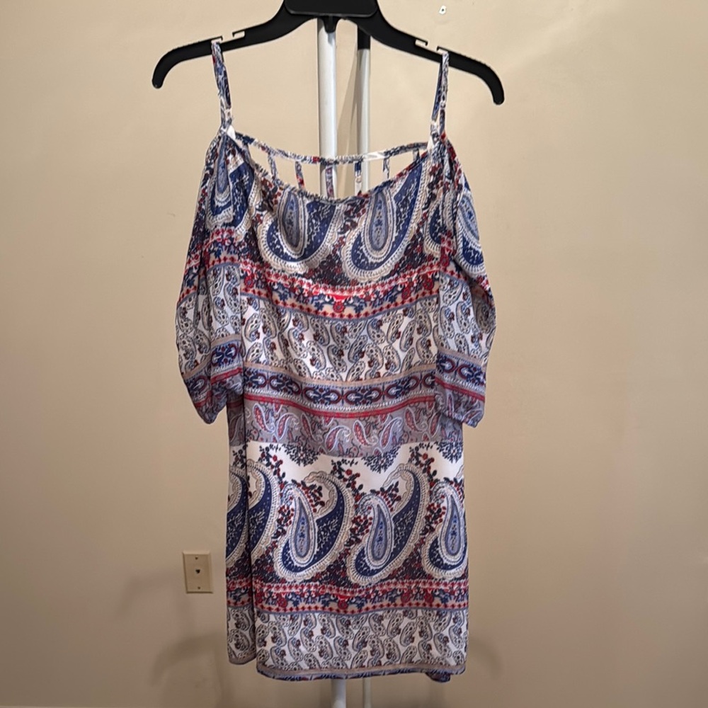 Paisley Off-Shoulder Dress